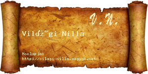 Világi Nilla névjegykártya